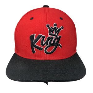 Ring of Fire Snapback Hat Red Black OS Embroidered King Crown Logo Acrylic